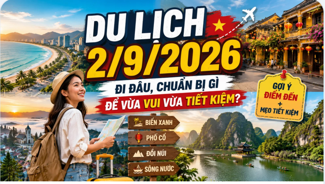 Du lịch 2/9/2026: Đi đâu, chuẩn bị gì để vừa vui vừa tiết kiệm?